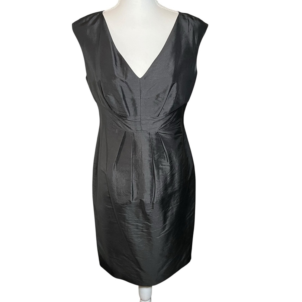 Magaschoni Collection Silk Cocktail Dress Sleeveless Black‎ Classic LBD **READ**